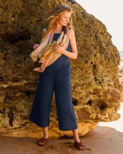 Pure Linen Sleeveless Jumpsuit -Celtic & Co 193737