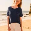 Organic Cotton Drop Shoulder Drape T Shirt
