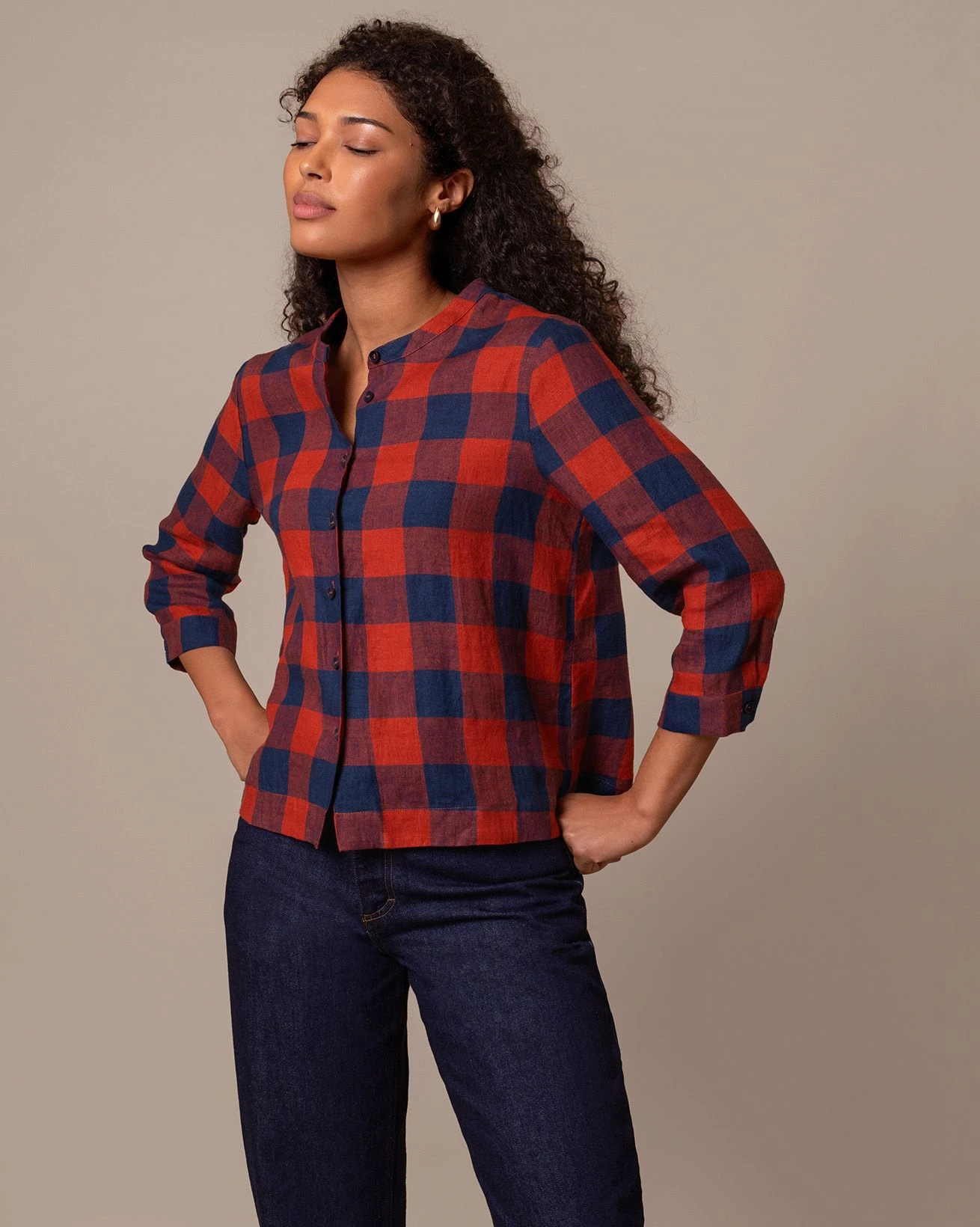 Check Swing Blouse 10 Check Swing Blouse - Image 8