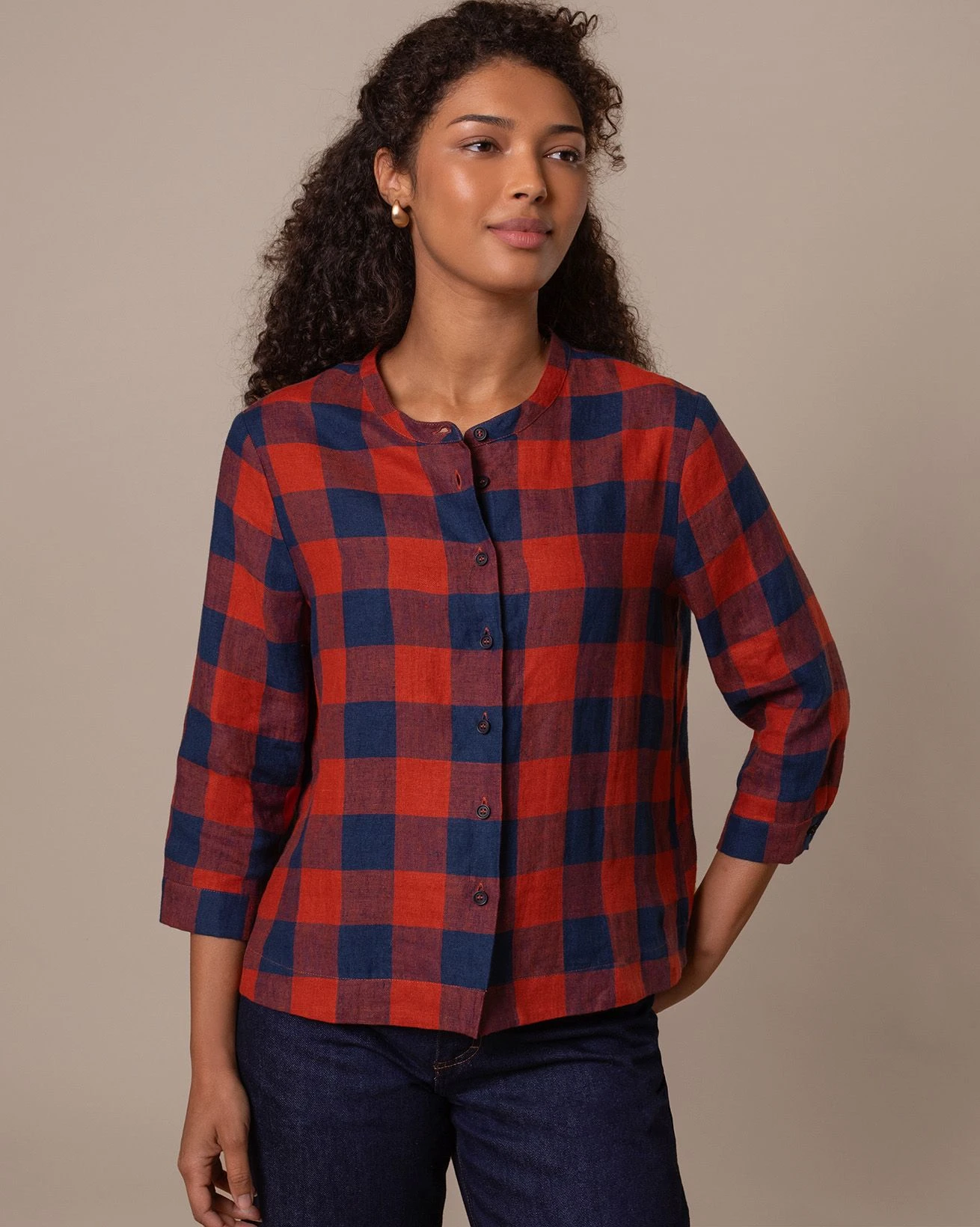 Check Swing Blouse 3 Check Swing Blouse