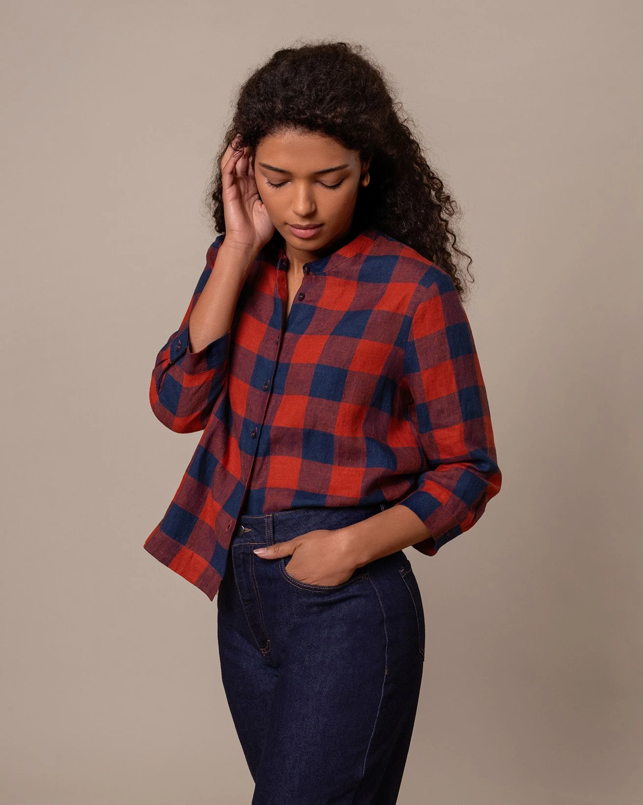 Check Swing Blouse 4 Check Swing Blouse - Image 2