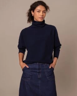 Lambswool Roll Neck Dolman Sweater -Celtic & Co 196825