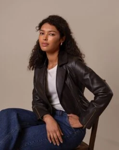 Classic Leather Biker Jacket -Celtic & Co 196921