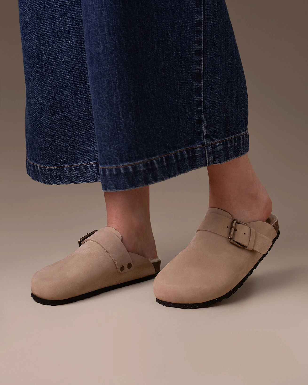 Shearling Lined Strap Detail Clogs 8 Shearling Lined Strap Detail Clogs - Image 6