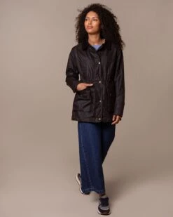 Waxed Cotton Zip Through Jacket -Celtic & Co 196945