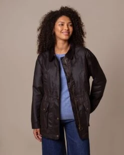 Waxed Cotton Zip Through Jacket -Celtic & Co 196949