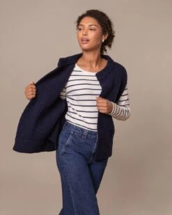 Donegal Ribbed Sleeveless Cardigan -Celtic & Co 196983