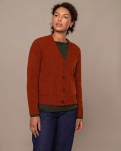 Donegal Boxy V Neck Cardigan -Celtic & Co 197000