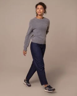 Gansey Detail Crew Neck Sweater -Celtic & Co 197015