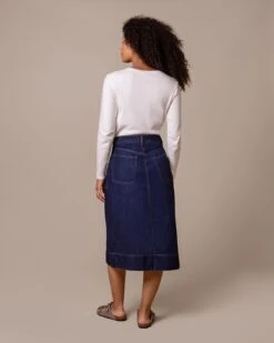 Denim A Line Midi Skirt -Celtic & Co 197034