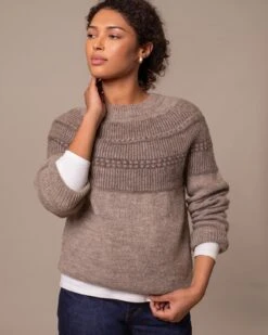 British Wool Yoke Pattern Sweater 17 British Wool Yoke Pattern Sweater -Celtic & Co 197095