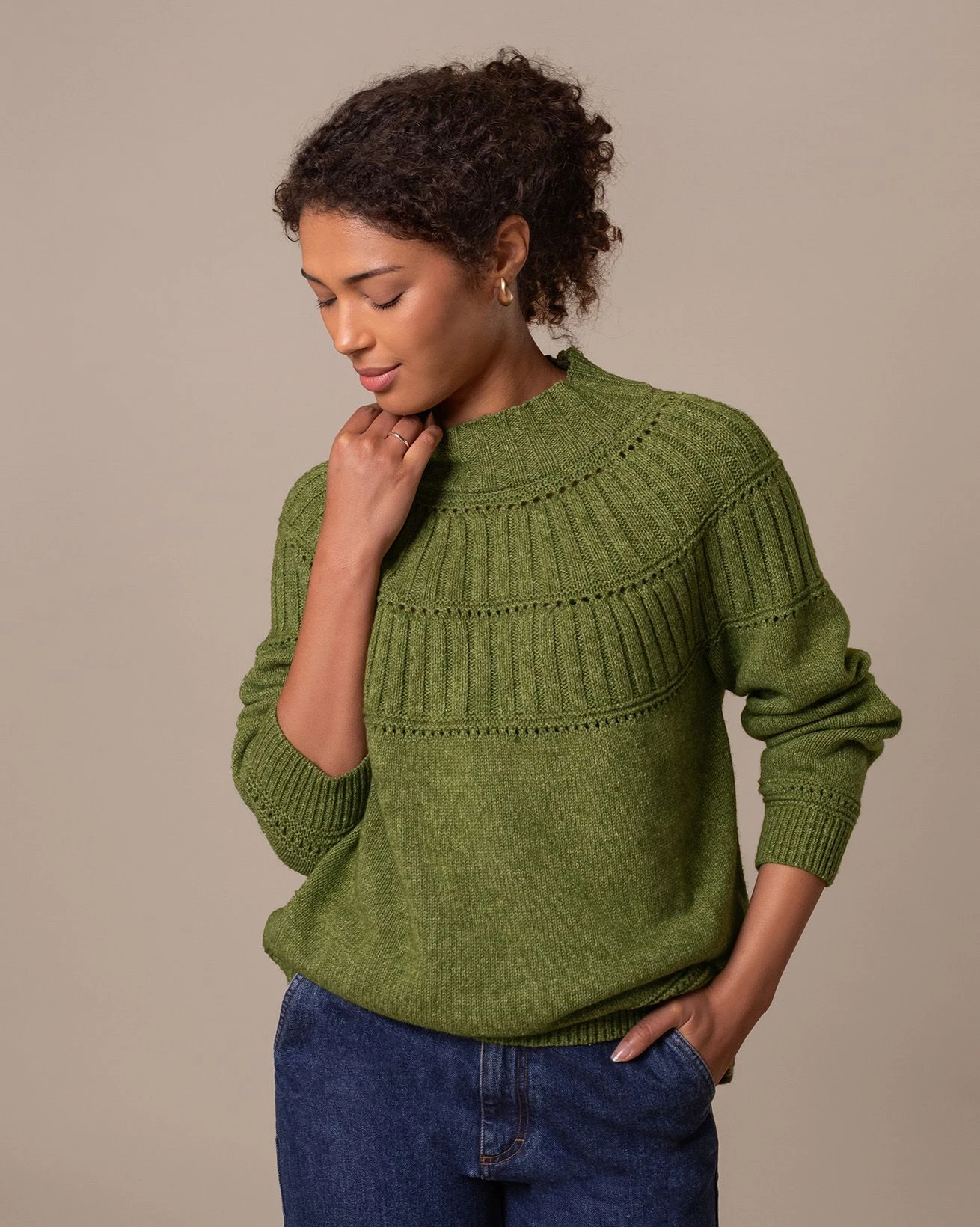 Textured Yoke Sweater 10 Textured Yoke Sweater - Image 8