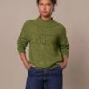 Textured Yoke Sweater
