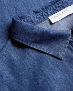 Easy Denim Half Placket Shirt 14 Easy Denim Half Placket Shirt -Celtic & Co 197799