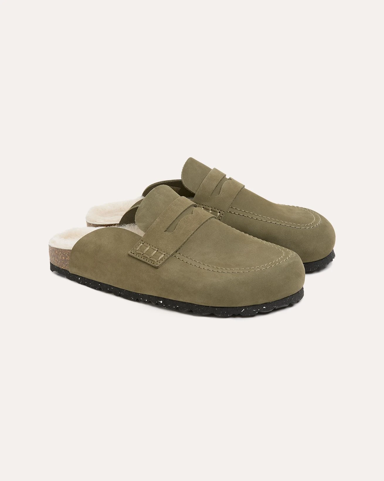 Shearling Lined Penny Loafer Clogs 4 Shearling Lined Penny Loafer Clogs - Image 2