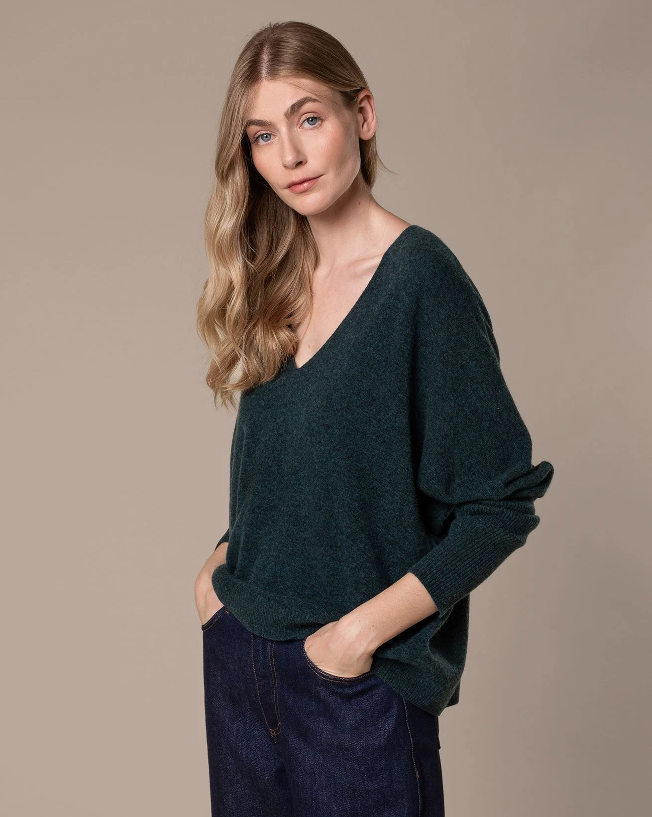 Lambswool Slouchy V Neck Sweater 3 Lambswool Slouchy V Neck Sweater
