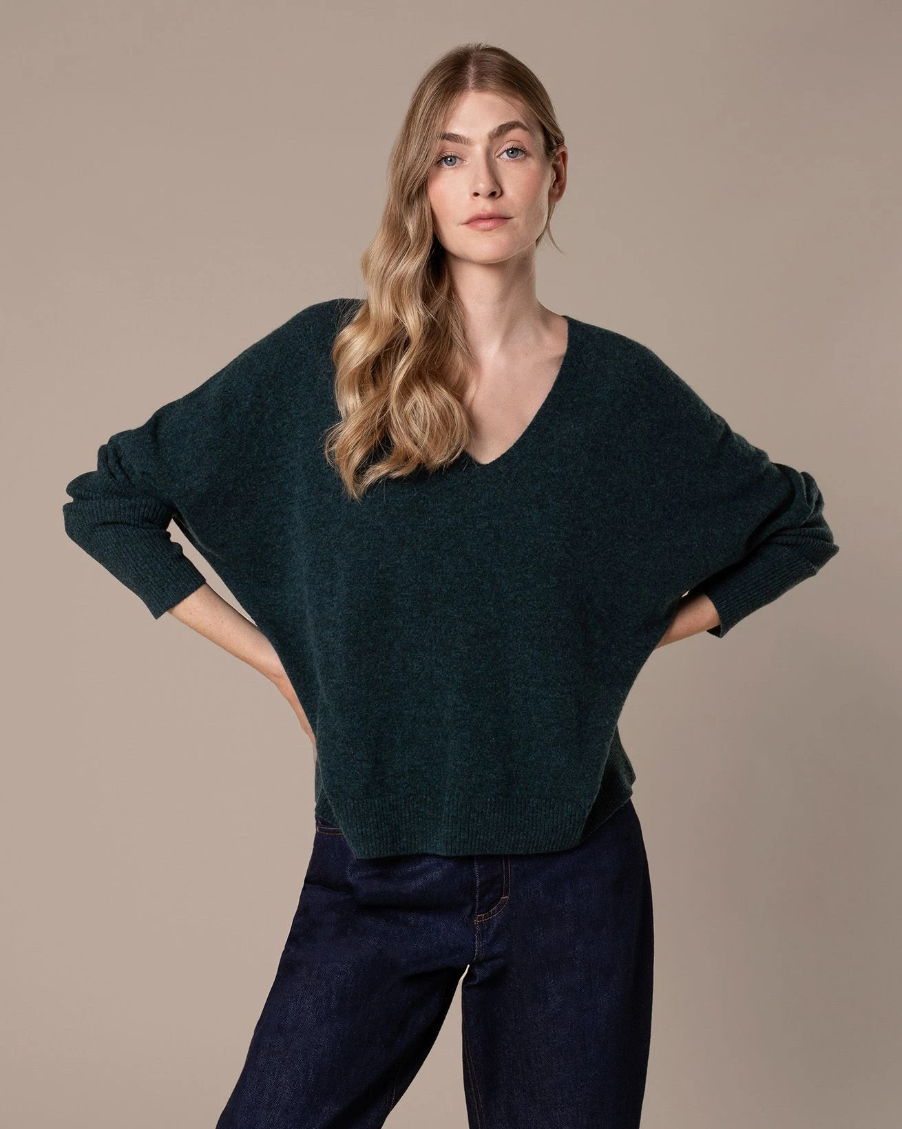 Lambswool Slouchy V Neck Sweater 7 Lambswool Slouchy V Neck Sweater - Image 5