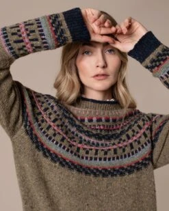 Donegal Fair Isle Yoke Sweater -Celtic & Co 199963