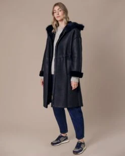 Drawcord Detail Hooded Coat -Celtic & Co 200140