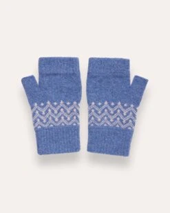 Lambswool Ripple Fair Isle Fingerless Gloves 7 Lambswool Ripple Fair Isle Fingerless Gloves -Celtic & Co 200235