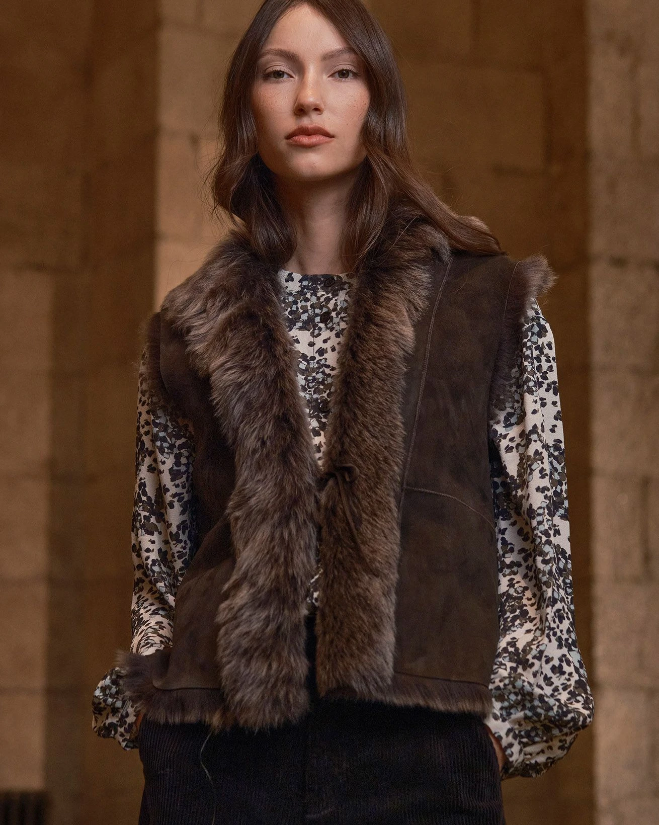 Printed Drop Shoulder Collarless Shirt 7 Printed Drop Shoulder Collarless Shirt - Image 5