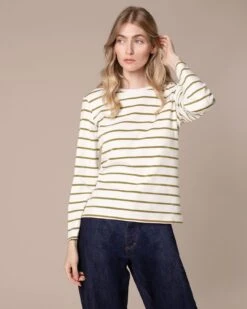 Organic Cotton Long Sleeve Stripe T Shirt