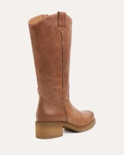 Tall Tab Detail Leather Boots -Celtic & Co 204203