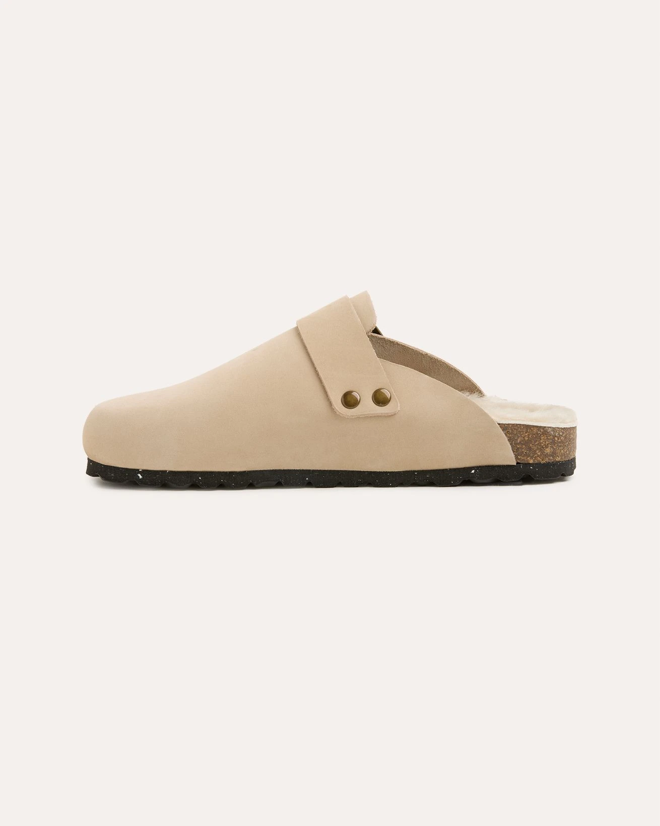 Shearling Lined Strap Detail Clogs 6 Shearling Lined Strap Detail Clogs - Image 4