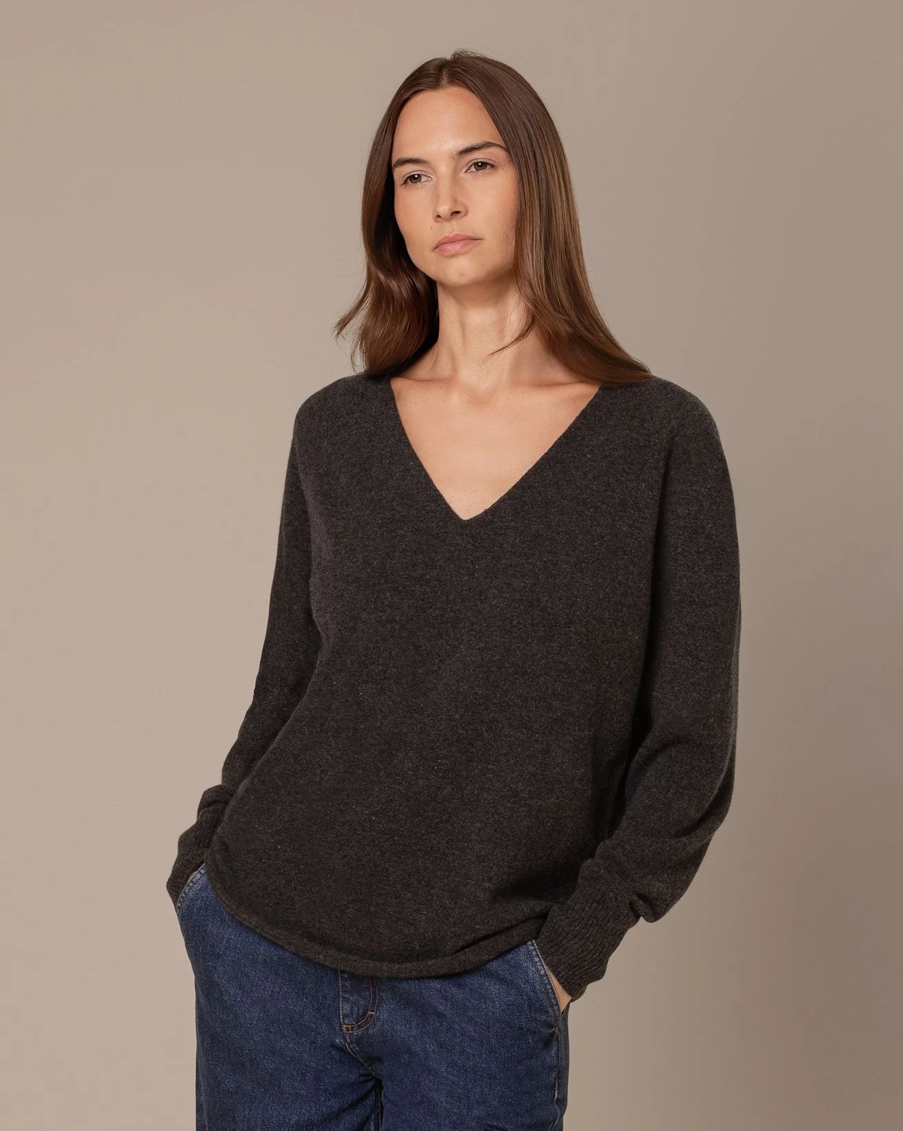 Supersoft Slouch V Neck Sweater 3 Supersoft Slouch V Neck Sweater