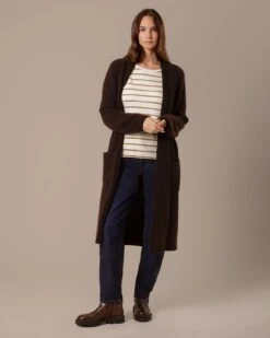 Longline Lambswool Rib Shawl Cardigan 12 Longline Lambswool Rib Shawl Cardigan -Celtic & Co 204658