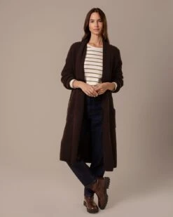 Longline Lambswool Rib Shawl Cardigan 14 Longline Lambswool Rib Shawl Cardigan -Celtic & Co 204661