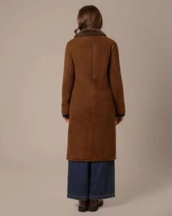 Shearling Collared Long Coat -Celtic & Co 204707