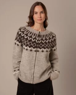 British Wool Chevron Yoke Cardigan 13 British Wool Chevron Yoke Cardigan -Celtic & Co 204752