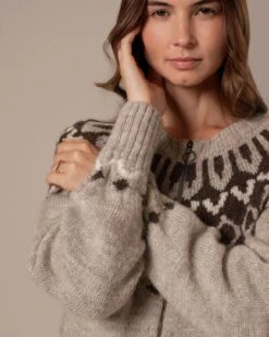 British Wool Chevron Yoke Cardigan 19 British Wool Chevron Yoke Cardigan -Celtic & Co 204755