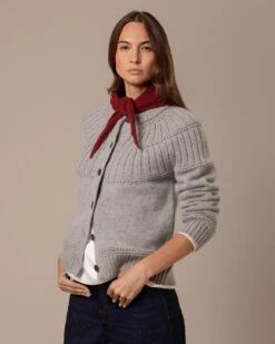 Lofty Textured Yoke Cardigan 13 Lofty Textured Yoke Cardigan -Celtic & Co 204766