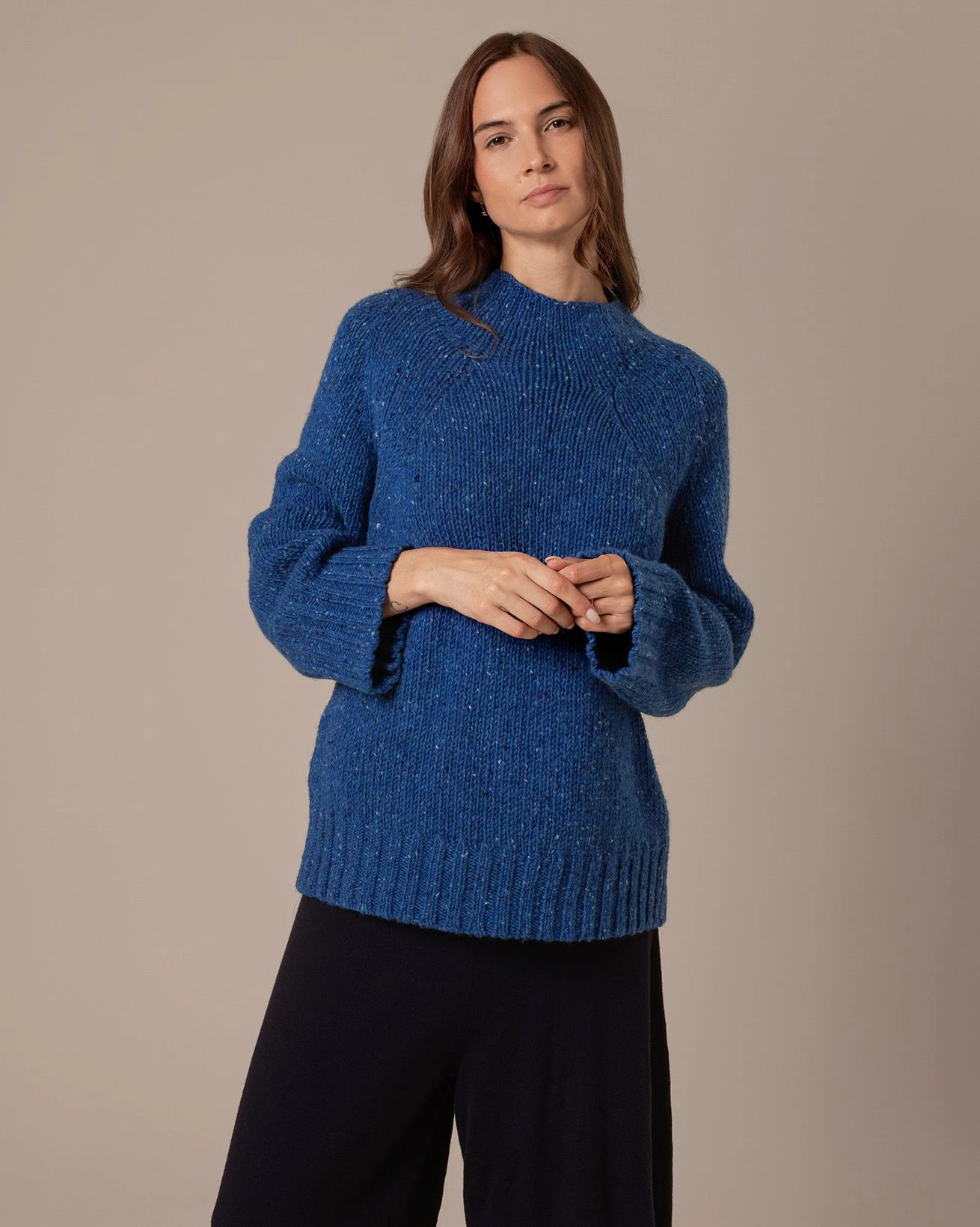 Kilcarra Tweed Funnel Neck Sweater 6 Kilcarra Tweed Funnel Neck Sweater - Image 4