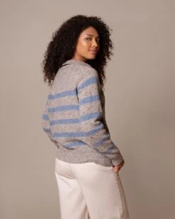Donegal Striped Polo Sweater -Celtic & Co 204962
