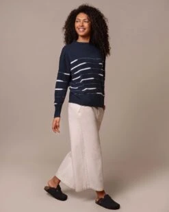 Tide Stripe Boat Neck Sweater -Celtic & Co 204965