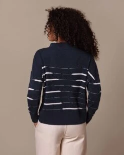 Tide Stripe Boat Neck Sweater -Celtic & Co 204967