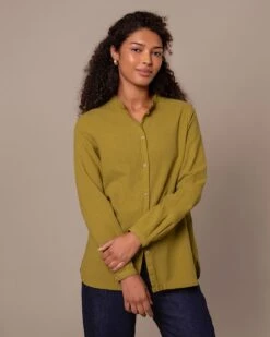 Textured Pleat Back Shirt 11 Textured Pleat Back Shirt -Celtic & Co 205001