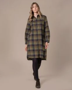 Checked Collared Shirt Dress 11 Checked Collared Shirt Dress -Celtic & Co 205906