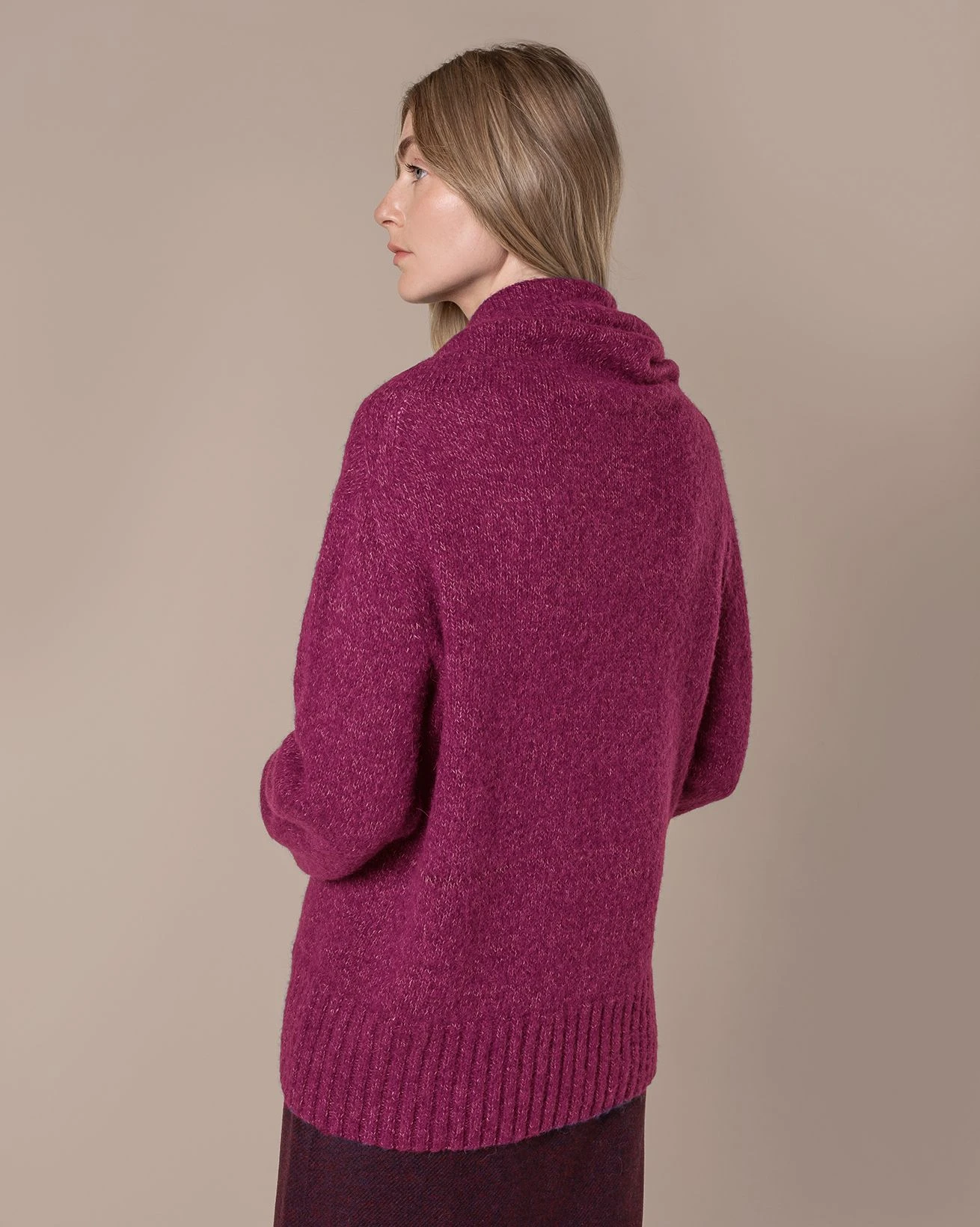 Alpaca / Silk Blend Cowl Neck Sweater 5 Alpaca / Silk Blend Cowl Neck Sweater - Image 3