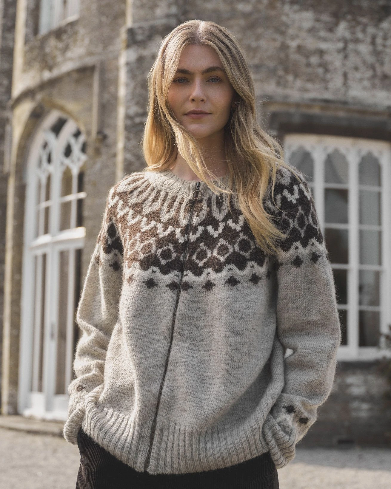 British Wool Chevron Yoke Cardigan 10 British Wool Chevron Yoke Cardigan - Image 8