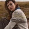 Float Stitch Yoke Donegal Sweater -Celtic & Co 206353