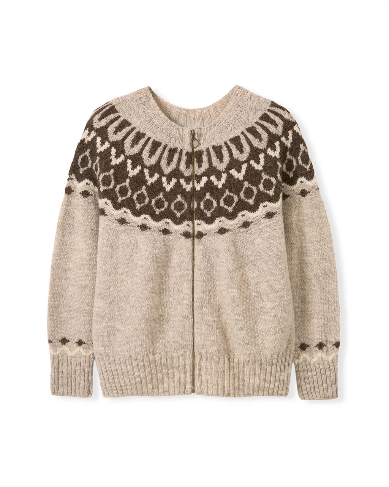 British Wool Chevron Yoke Cardigan 4 British Wool Chevron Yoke Cardigan - Image 2