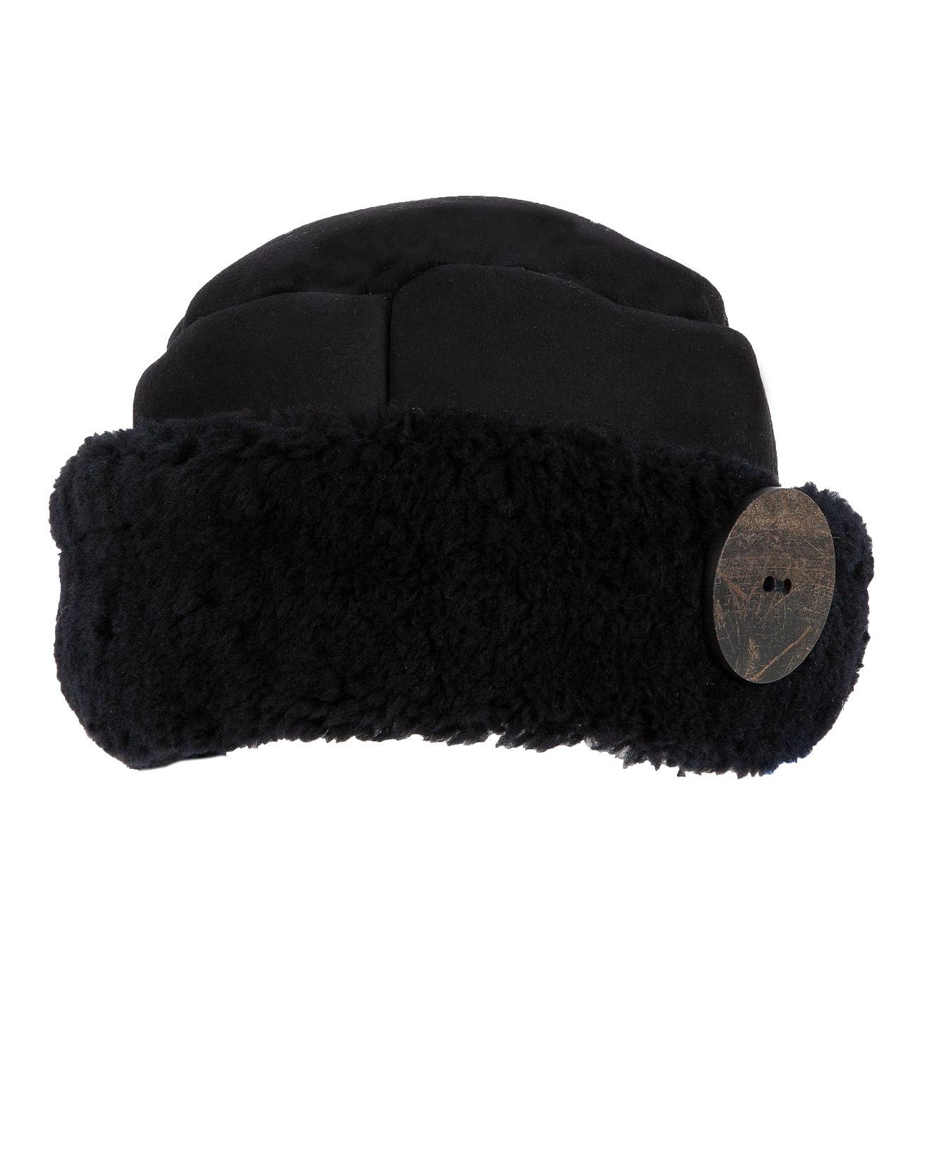 Shearling Button Hat 3 Shearling Button Hat
