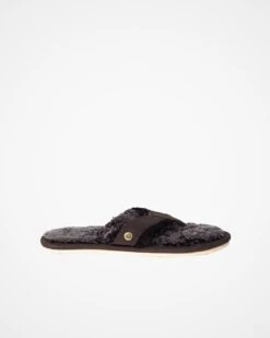 Ladies Shearling Flip Flops 9 Ladies Shearling Flip Flops -Celtic & Co 77104